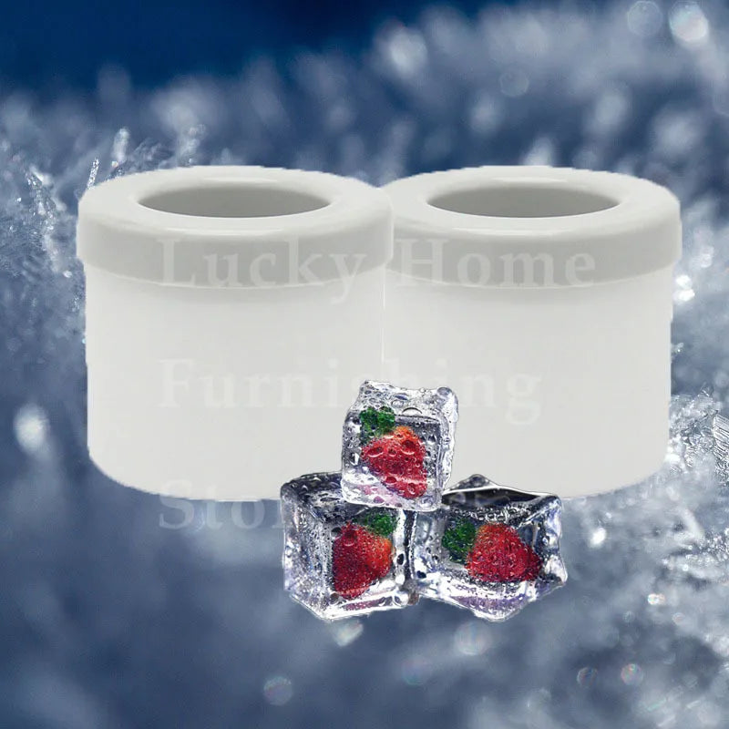 Molde de Hielo Redondo de Silicona - Hielera Práctica para Todos los Usos