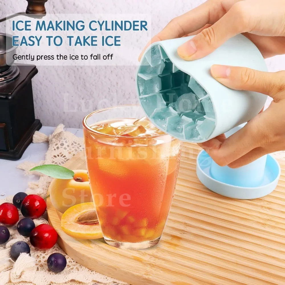 Molde de Hielo Redondo de Silicona - Hielera Práctica para Todos los Usos