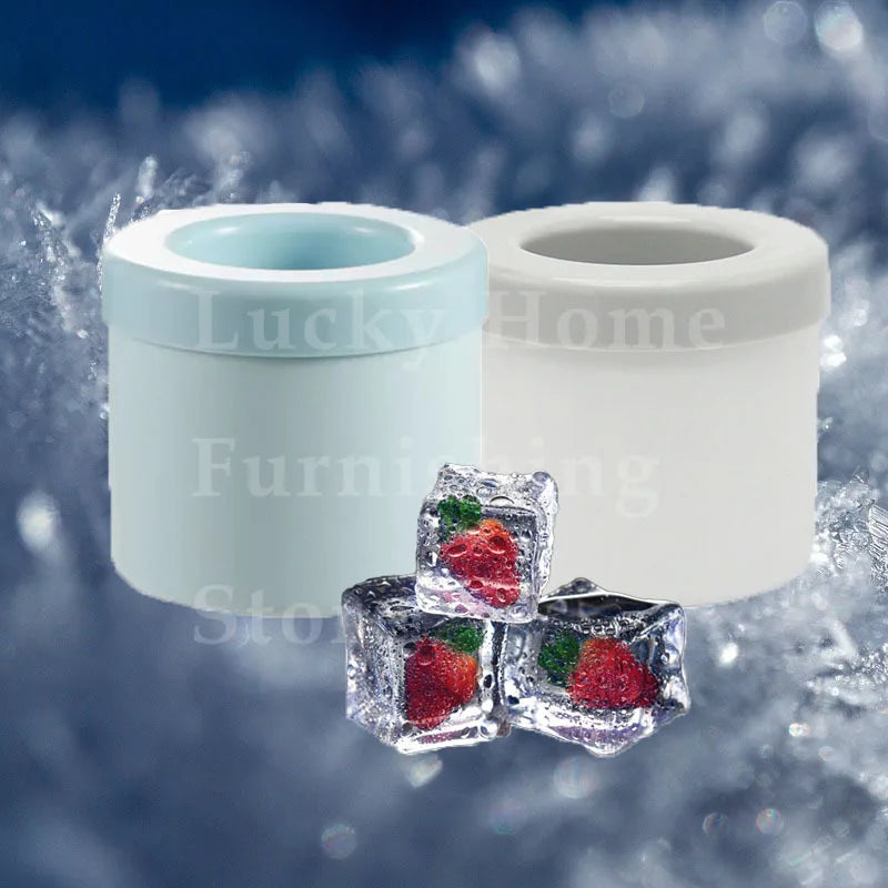 Molde de Hielo Redondo de Silicona - Hielera Práctica para Todos los Usos