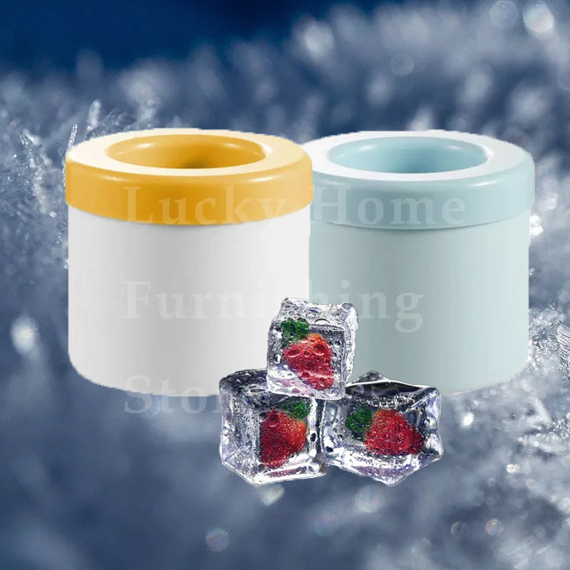 Molde de Hielo Redondo de Silicona - Hielera Práctica para Todos los Usos