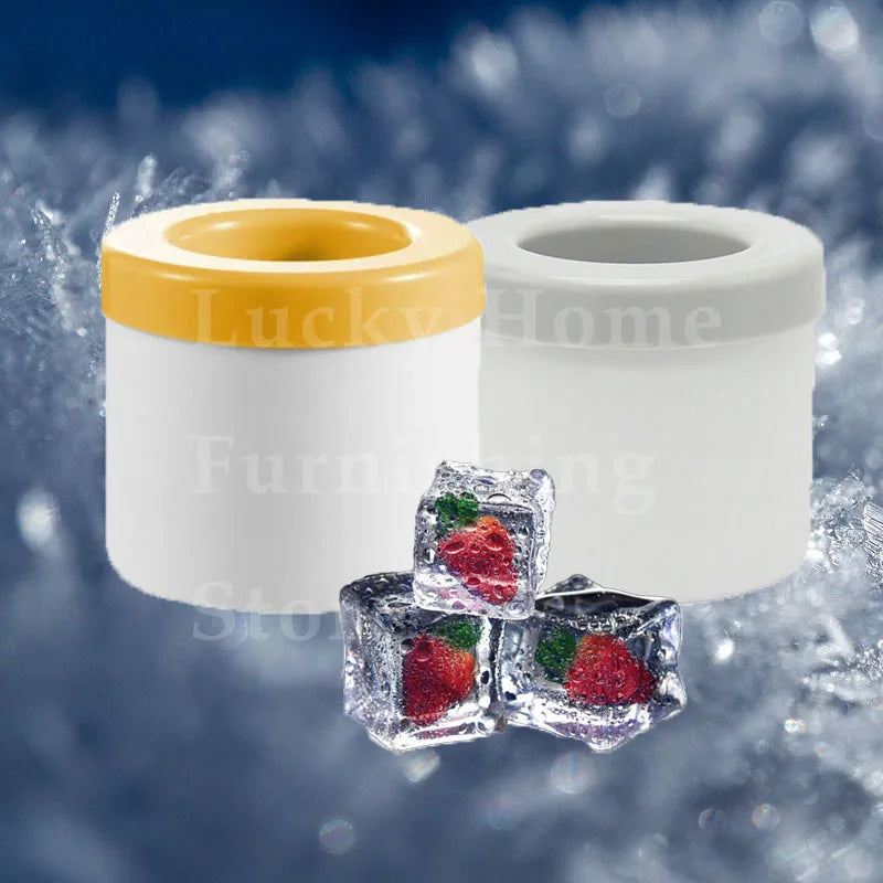 Molde de Hielo Redondo de Silicona - Hielera Práctica para Todos los Usos